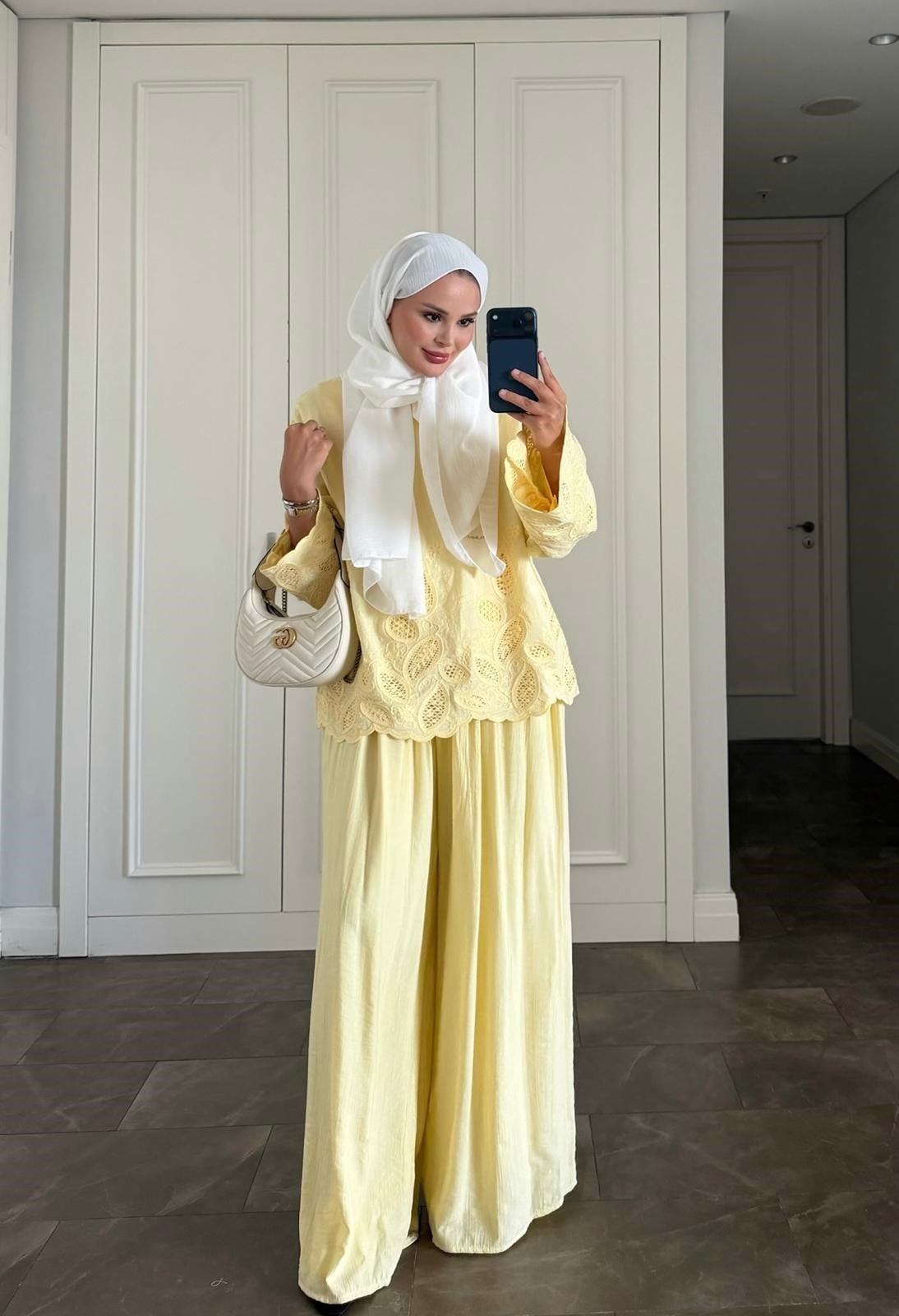 Dolly Pantolonlu Takım Sarı