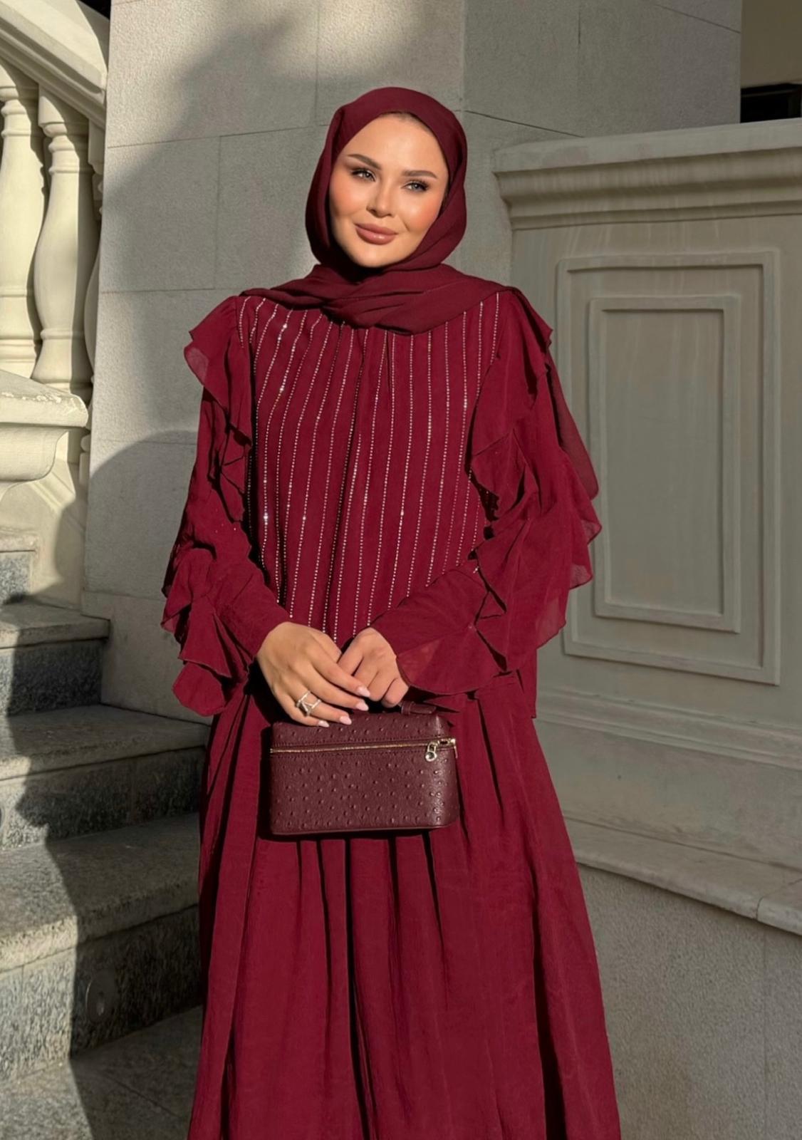 Mia Etekli Takım Bordo 