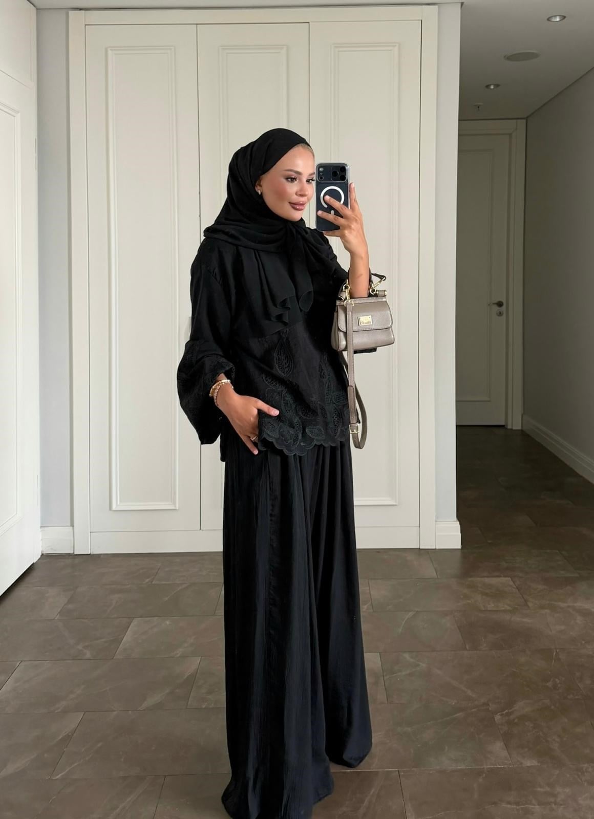 Dolly Pantolonlu Takım Siyah