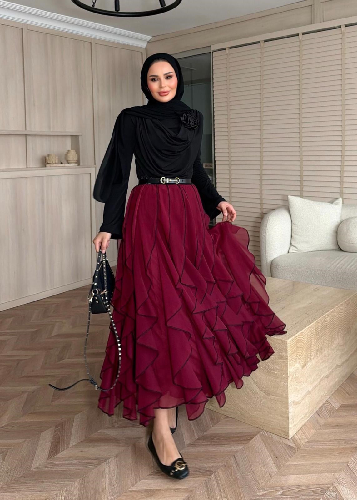 Mabel Etekli Takım Bordo