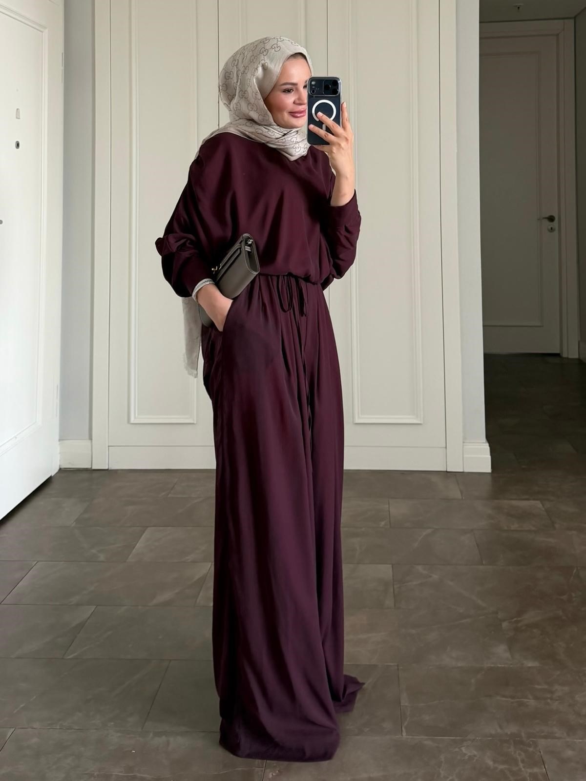 Think Pantolonlu Takım Bordo