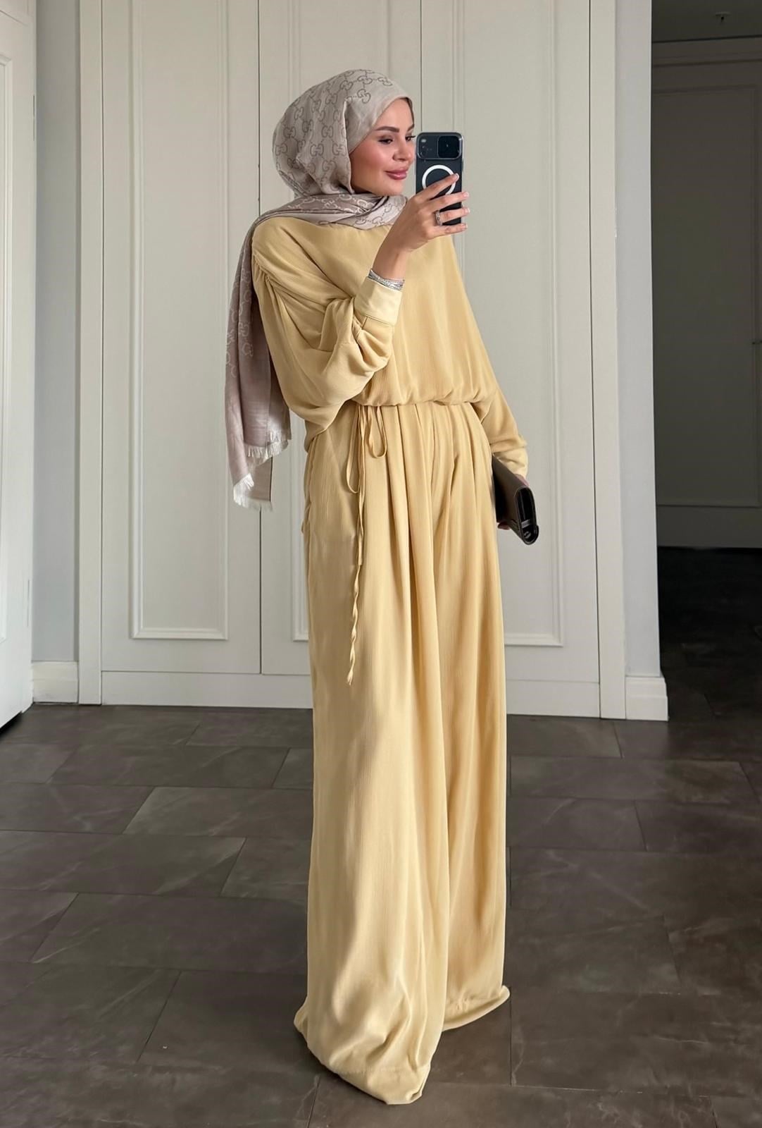 Think Pantolonlu Takım Sarı