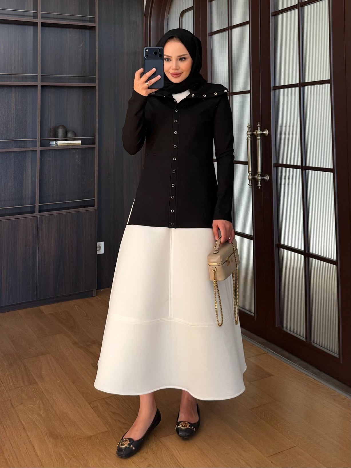Çıtçıtlı Hırka Siyah