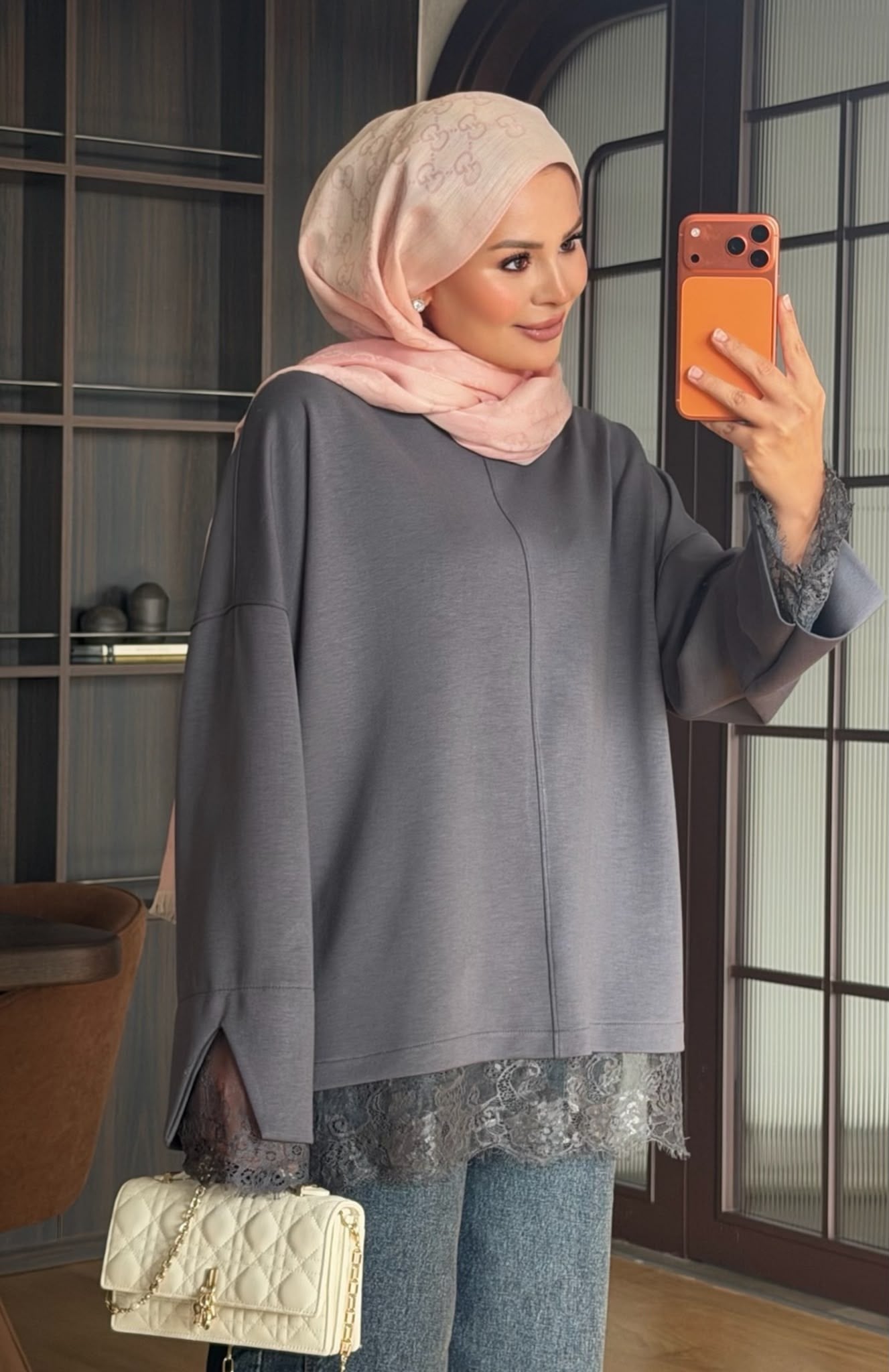 Oysho Dantelli Body Gri