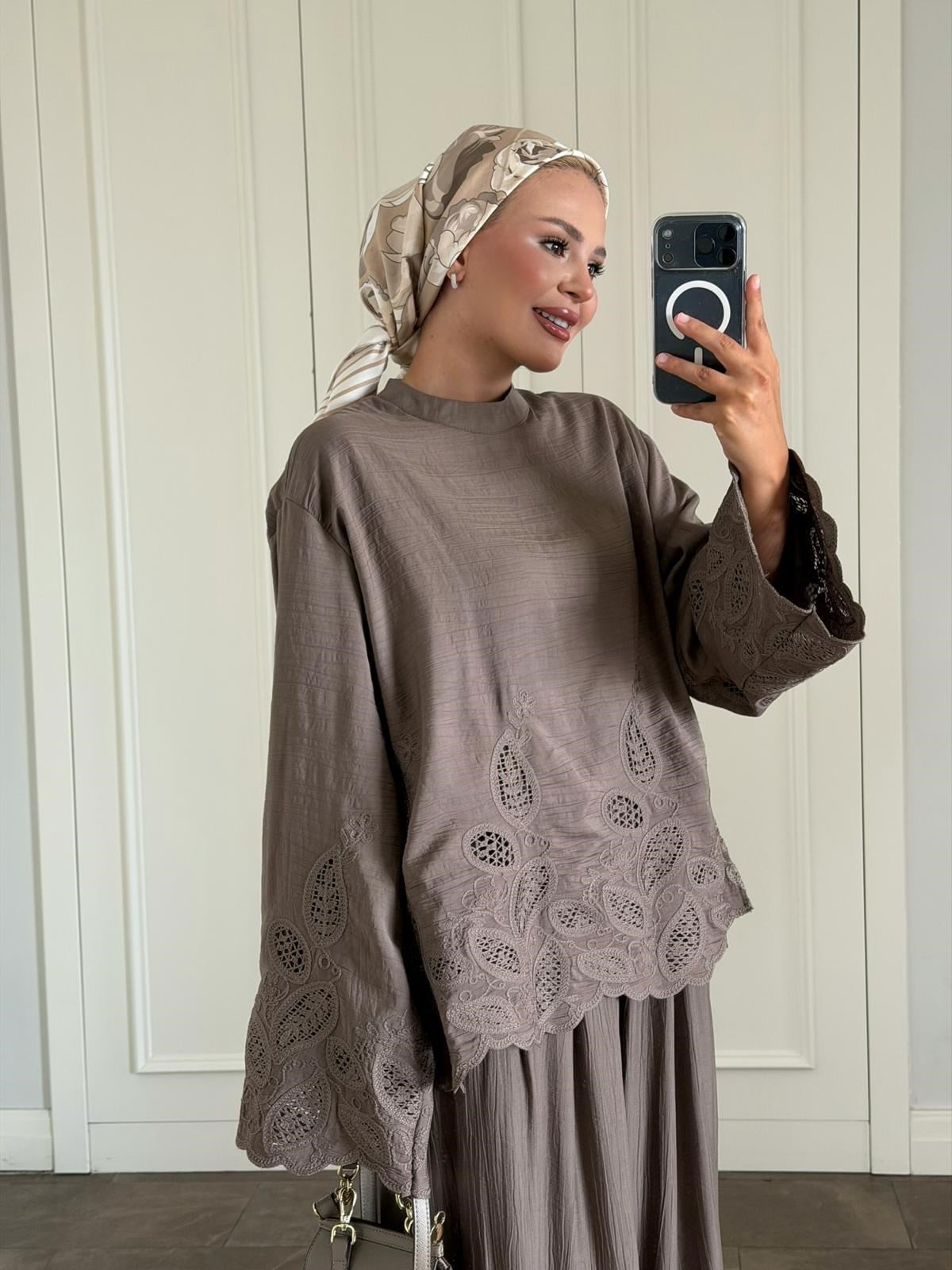 Dolly Pantolonlu Takım Vizon