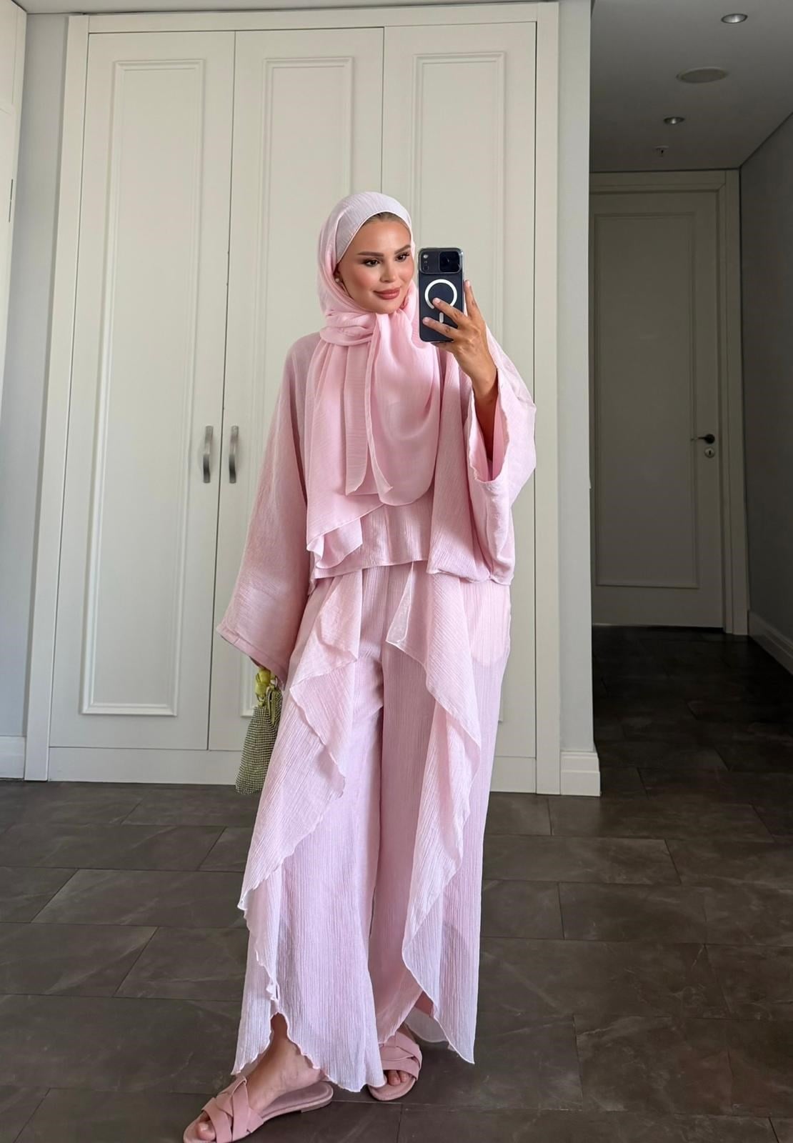 Suzy Pantolonlu Takım Pembe