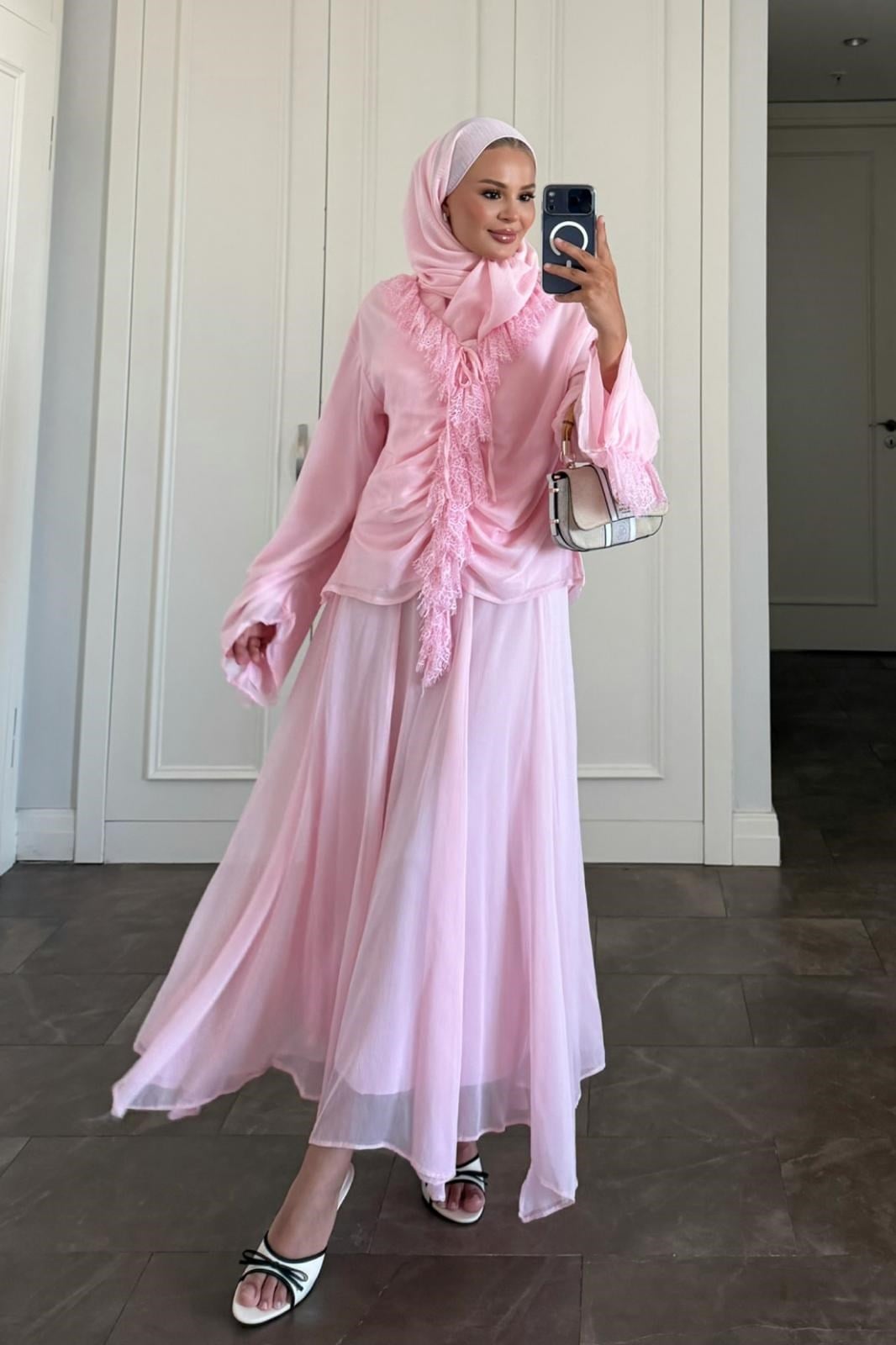 Meva Etekli Takım Pembe