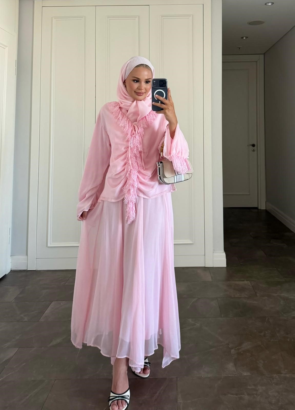Meva Etekli Takım Pembe