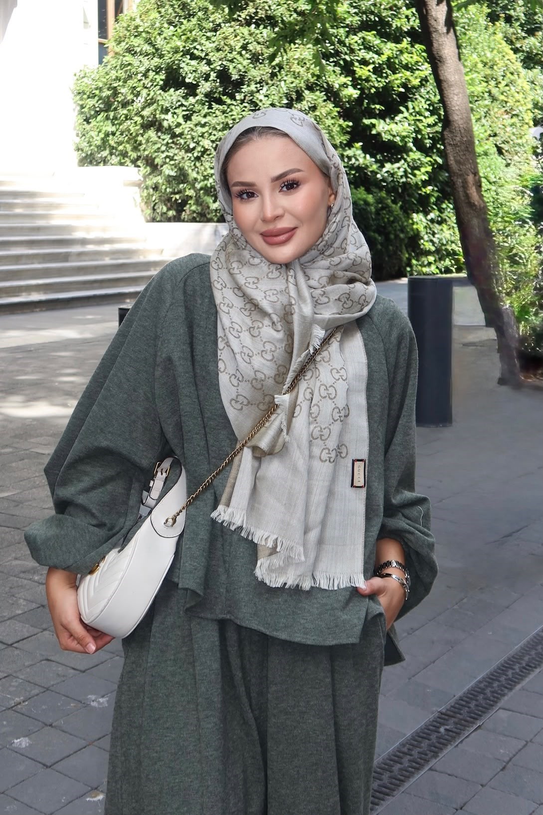Şalvarlı Pantolonlu Takım Haki