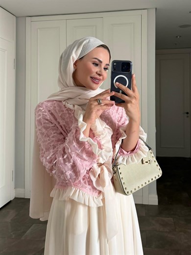 Peri Etekli Takım Pembe