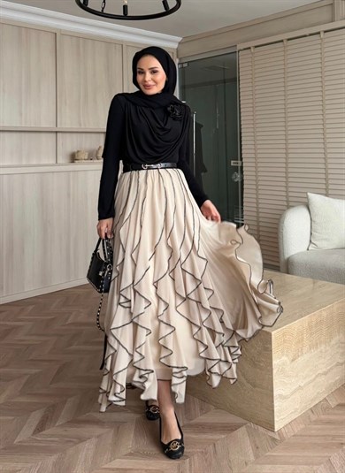 Madlen Etekli Takım Bej