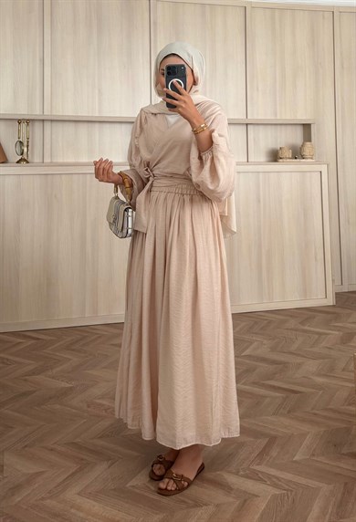 Bohem Etekli Takım Bej