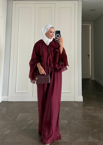 Affa Pantolonlu Takım Bordo