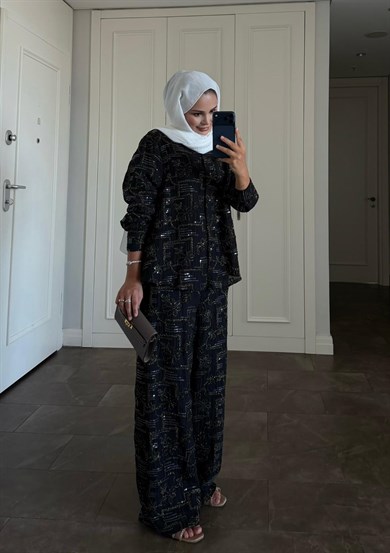 İthal Pantolonlu Takım  Siyah
