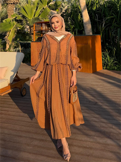 Efru Etekli Takım Camel