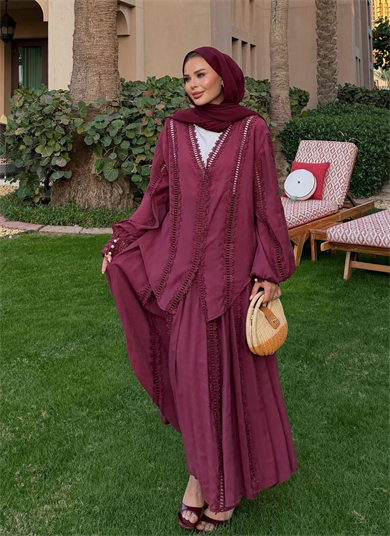 Efru Etekli Takım Bordo