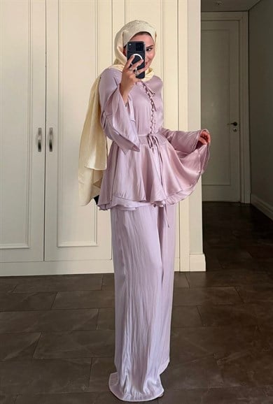 Swap Pantolonlu Takım Lila