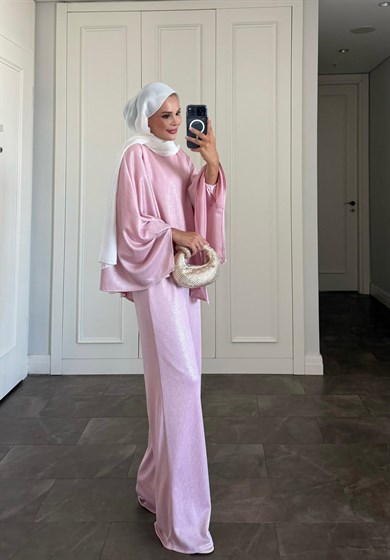 Shine Pantolonlu Takım Pembe