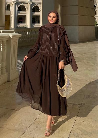 Mia Etekli Takım Kahve 