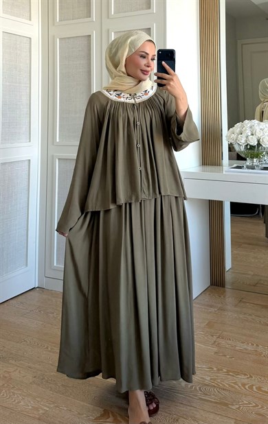 Alaçatı Etekli Takım Yeşil