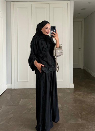 Dolly Pantolonlu Takım Siyah