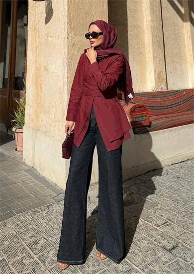 Street Gömlek Bordo