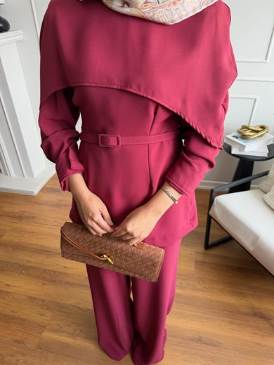 Ravel Pantolonlu Takım Kiremit