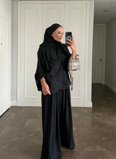 Dolly Pantolonlu Takım Siyah