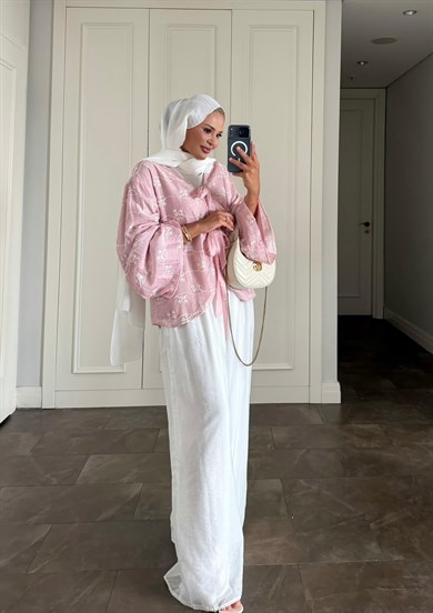 Elena Pantolonlu Takım Pembe 