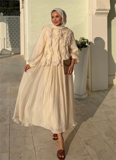 Neva Etekli Takım Bej