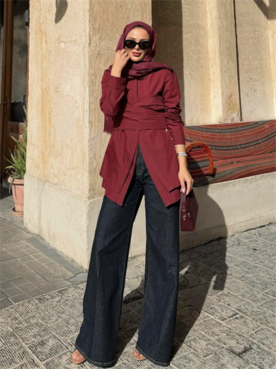 Street Gömlek Bordo