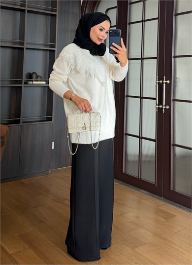 Tasarım Angora Kazak Ekru