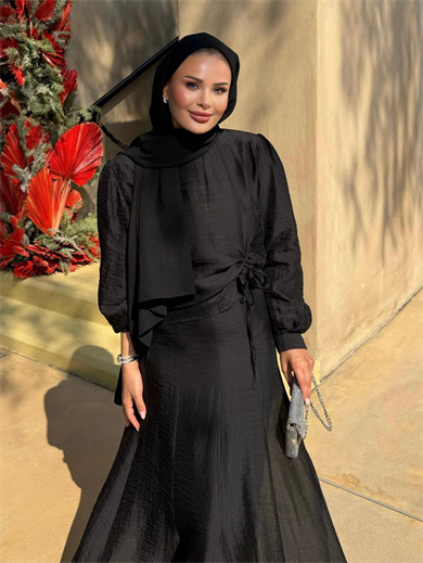 Asel Etekli Takım Siyah 