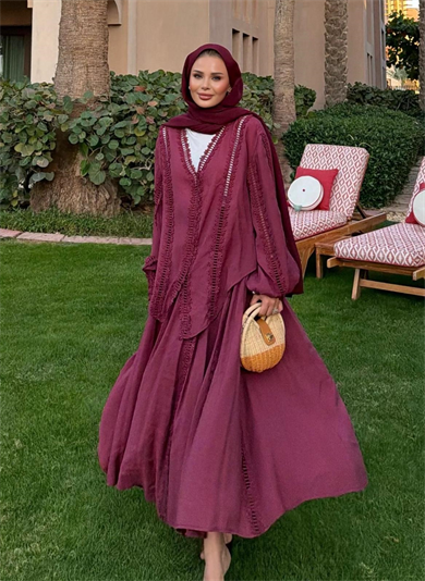 Efru Etekli Takım Bordo