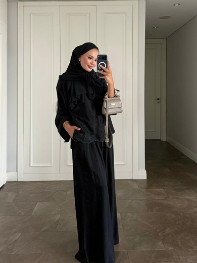 Dolly Pantolonlu Takım Siyah