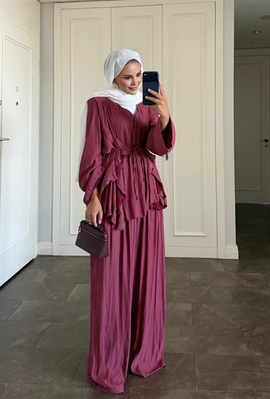 Batik Pantolonlu Takım Mürdüm 