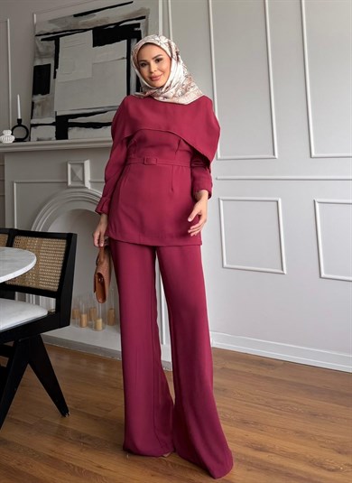 Ravel Pantolonlu Takım Kiremit