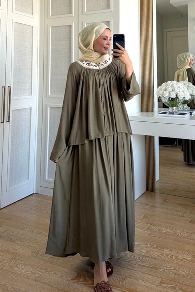 Alaçatı Etekli Takım Yeşil