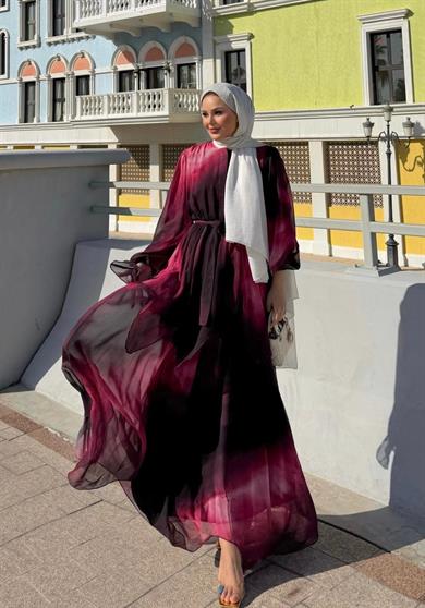 Rose Elbise Mürdüm 