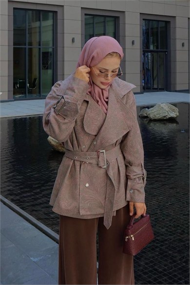 Etro Desen Denim Ceket Haki