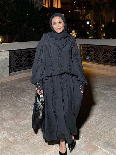 Efru Etekli Takım Siyah