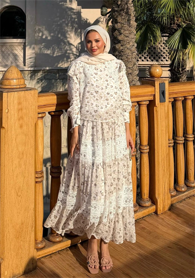 Farah Etekli Takım Bej