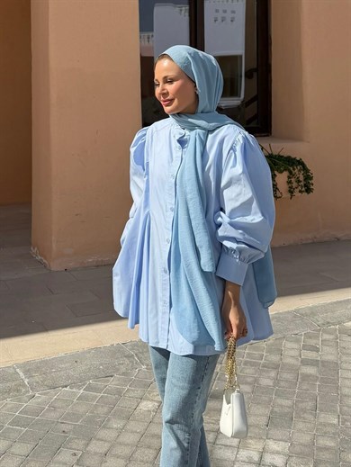 Ivy Gömlek Bebe Mavisi