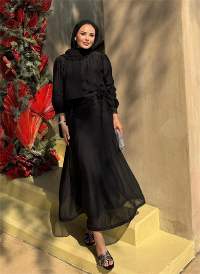 Asel Etekli Takım Siyah 