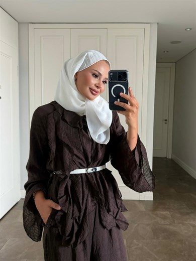 Stella Pantolonlu Takım Kahve