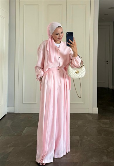 Massimo Pantolonlu Takım Pembe
