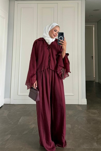 Affa Pantolonlu Takım Bordo