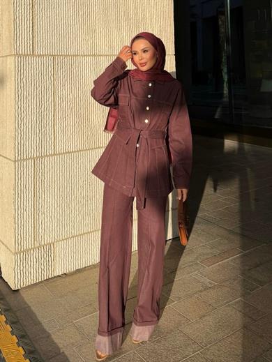 Manche Kot Takım Bordo 