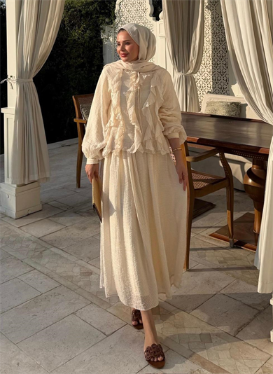 Neva Etekli Takım Bej