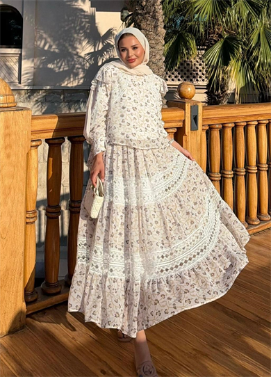 Farah Etekli Takım Bej